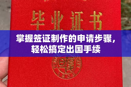 安化掌握签证制作的申请步骤，轻松搞定出国手续