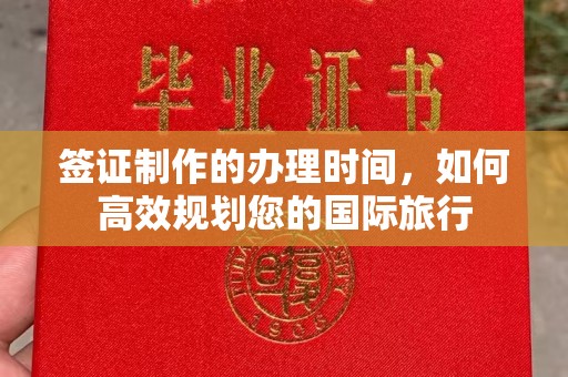 安化签证制作的办理时间，如何高效规划您的国际旅行
